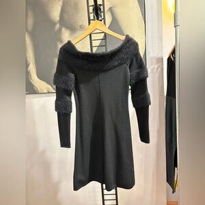 Courrege Paris Black Knit Dress